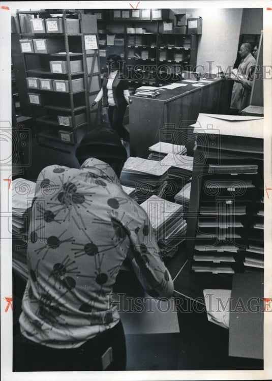 1975 Press Photo  Stockroom of Tax Forms at Internal Revenue Service - Historic Images
