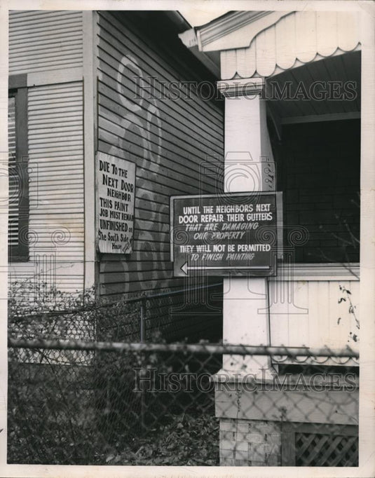 1950 Press Photo of feudalistic neighbors. - Historic Images