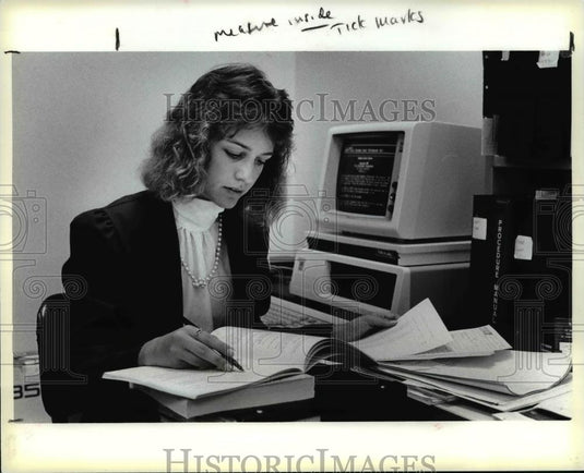 1987 Press Photo Lorain County Community College Staff - cva69025 - Historic Images