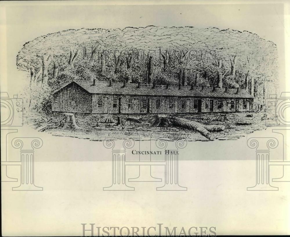 1933 Press Photo Slab Hall where the Lane rebels lived until quarters provided - Historic Images