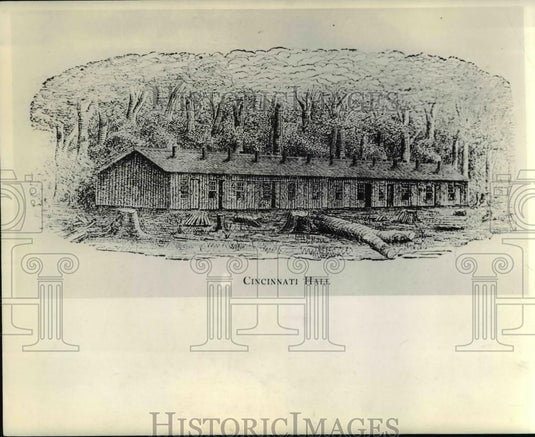 1933 Press Photo Slab Hall where the Lane rebels lived until quarters provided - Historic Images