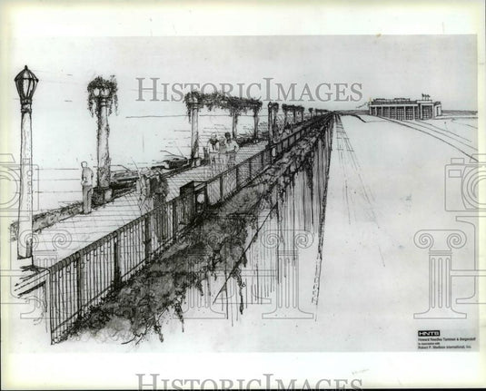 1991 Press Photo The drawing of the Cleveland park - Historic Images