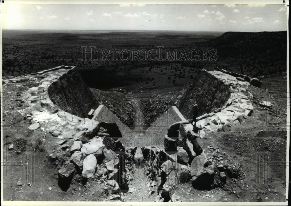 1991 Press Photo The Star axis by New York artist, Charles Ross - Historic Images