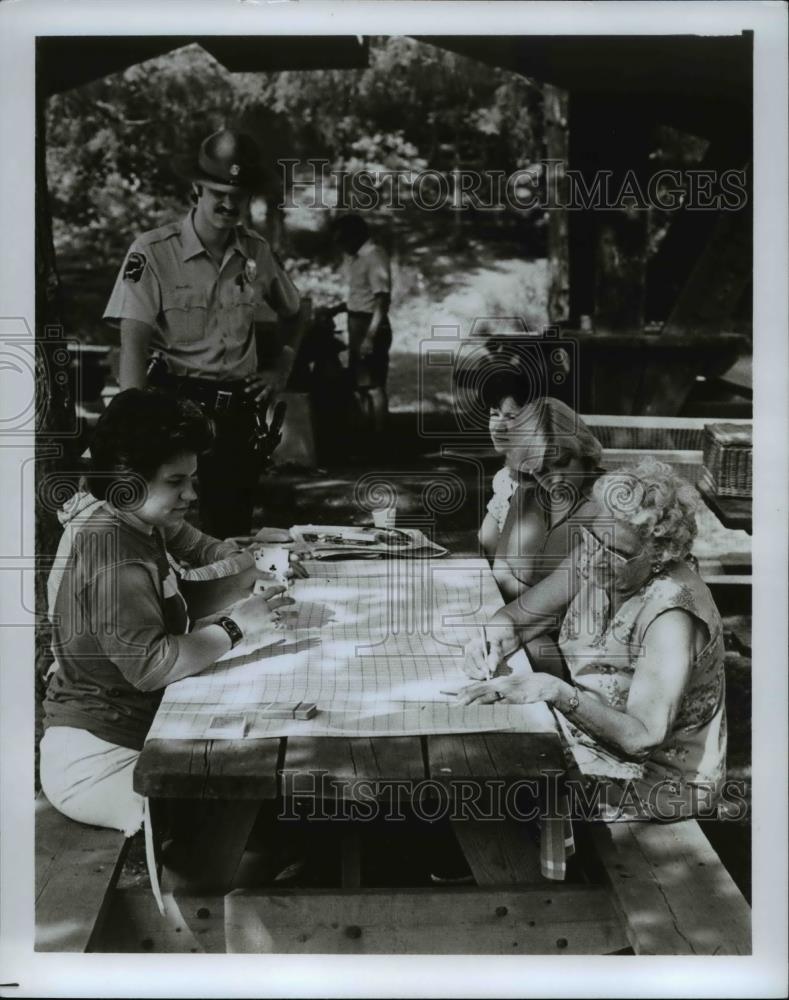 1978 Press Photo The picnic area at the Reserve Group areas in Cuyahoga County - Historic Images