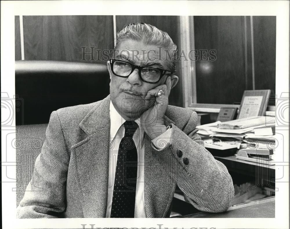 1982 Press Photo Dan Peters, executive vice president of Pioneer savings & Loan - Historic Images