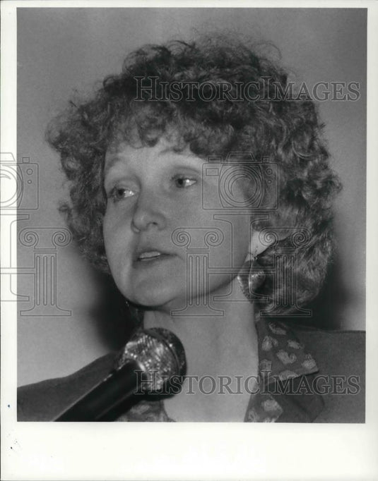 1984 Press Photo Linda Hampken from Ask Me org union workers - Historic Images
