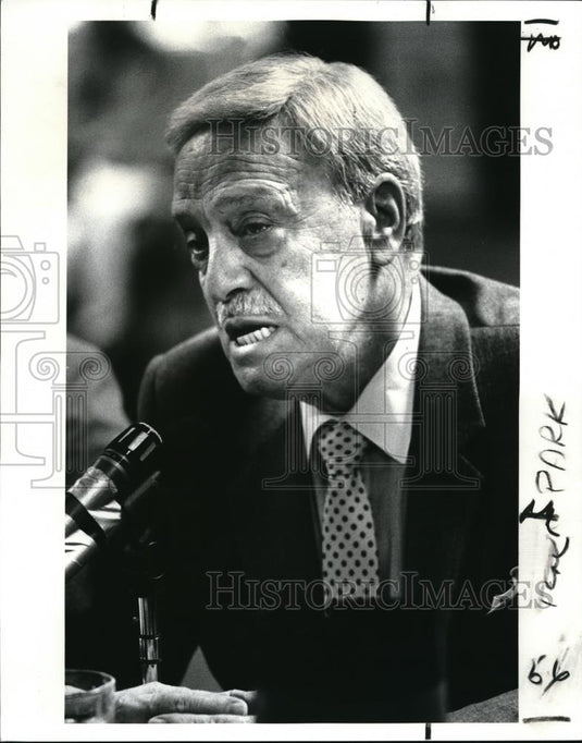 1987 Press Photo Thomas G Peters Commissioners of the Div. of Parking Facilities - Historic Images