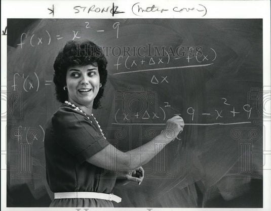 1986 Press Photo Math teacher, Margie Raub - Historic Images