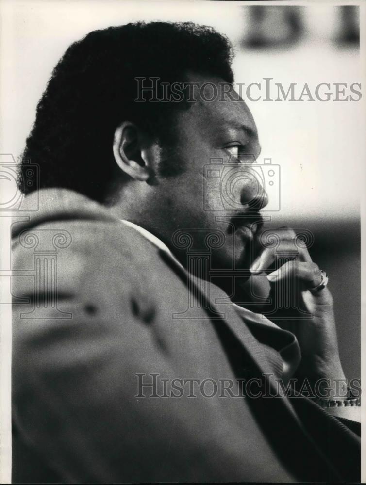 1983 Press Photo Rev. Jesse L. Jackson strikes pensive pose - cvp25380 - Historic Images