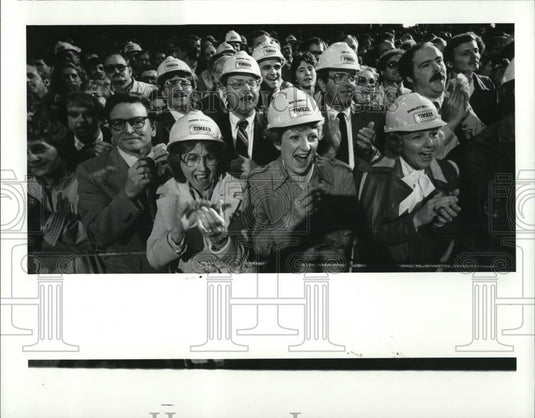 1984 Press Photo President Ronald Reagan campaign in Canton - Historic Images