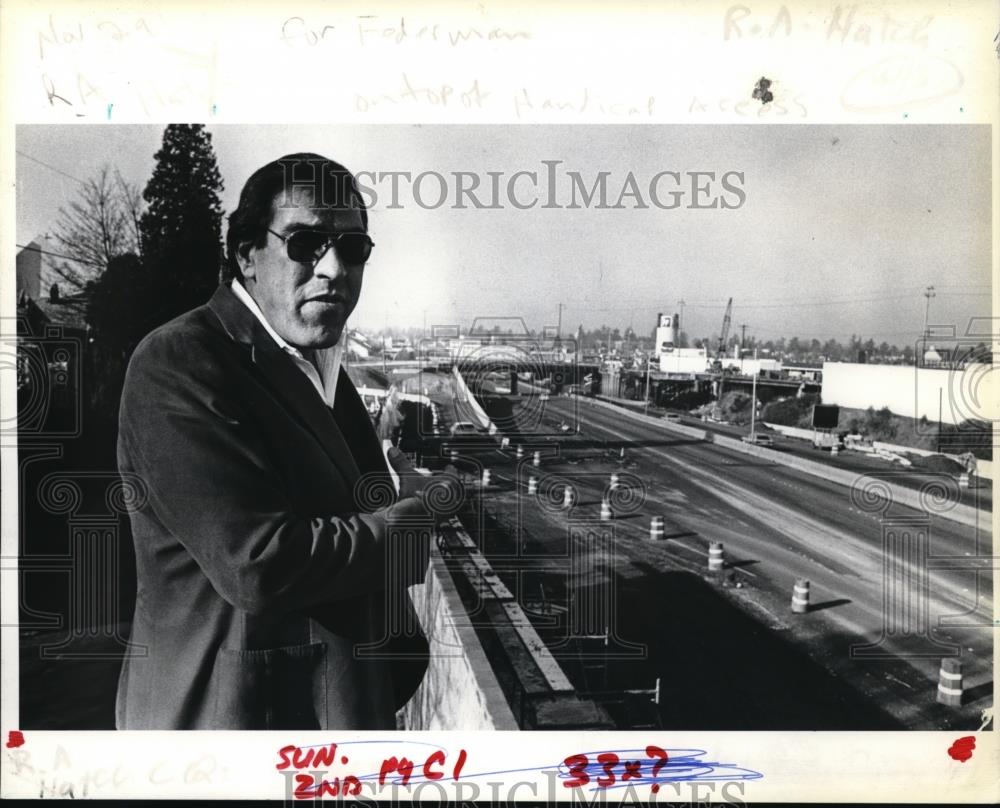 1983 Press Photo Robert Hatch builds highways - ora31211 - Historic Images