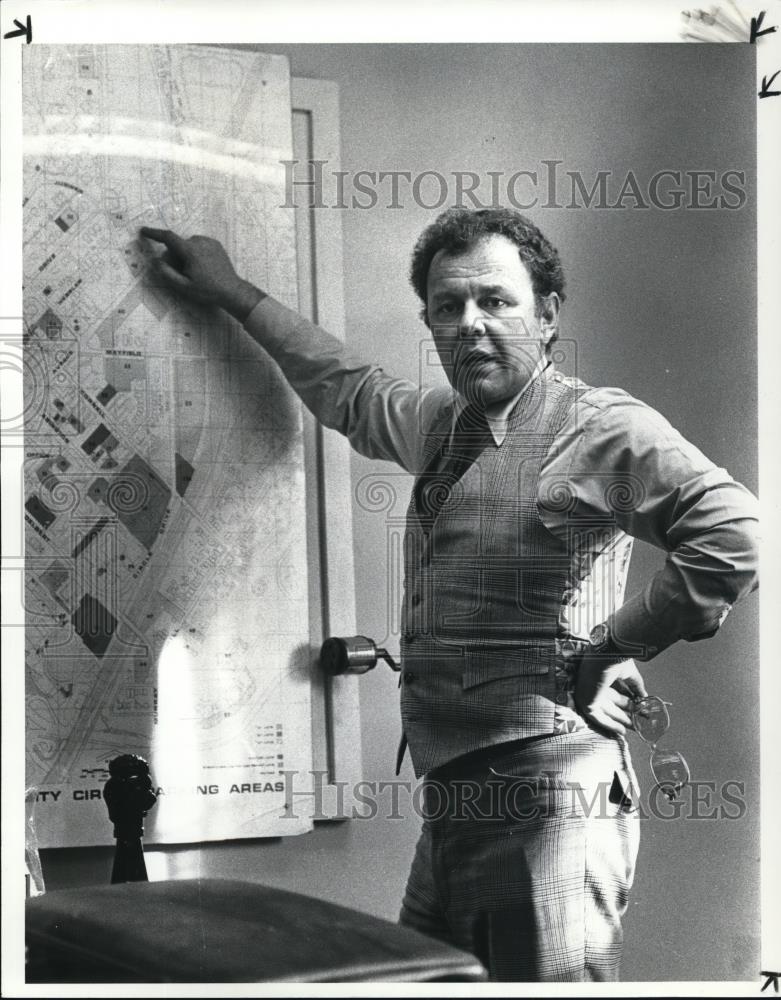 1985 Press Photo Vice President of University Circle Craig Mechalski rape story - Historic Images