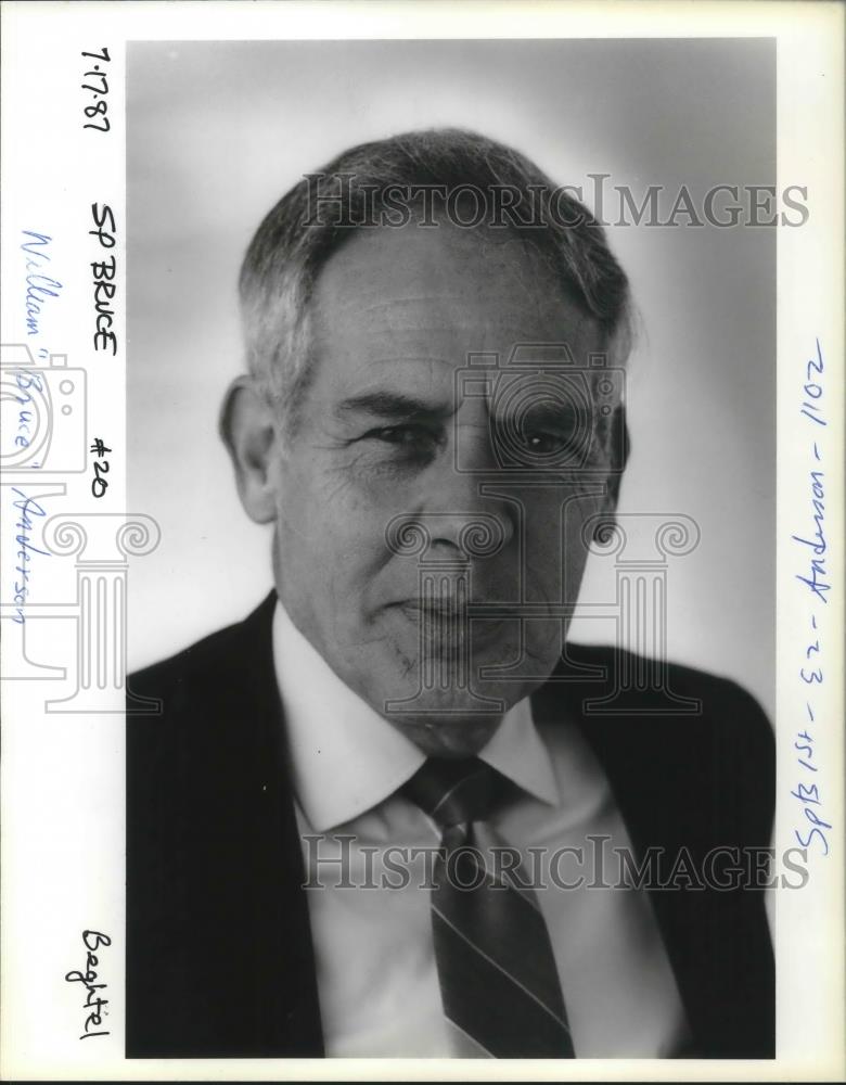1987 Press Photo William Anderson, Wilsonville farmer and lobbyist o