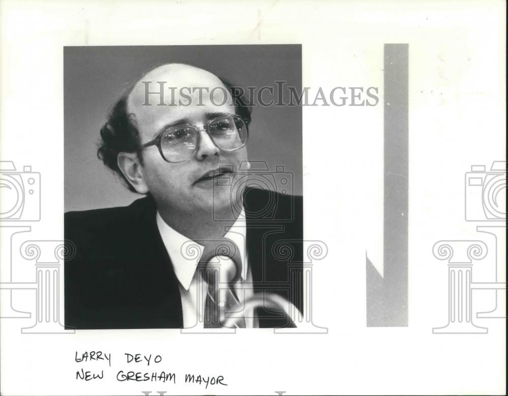 1987 Press Photo Larry Deyo, newly appointed mayor of Gresham - ora16414 - Historic Images