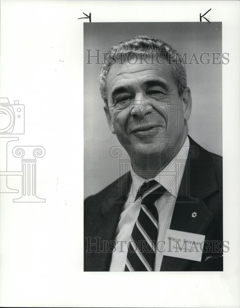 1985 Press Photo Simon Reisman U.S Canadian conference - Historic Images