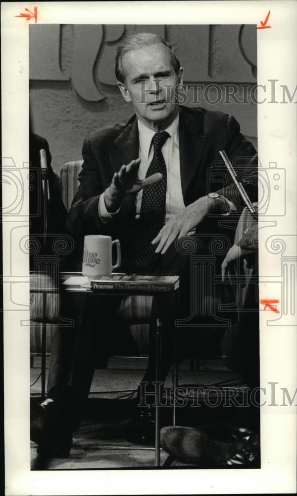 1980 Press Photo Sen. William Proxmire on Morning Exchange - Historic Images