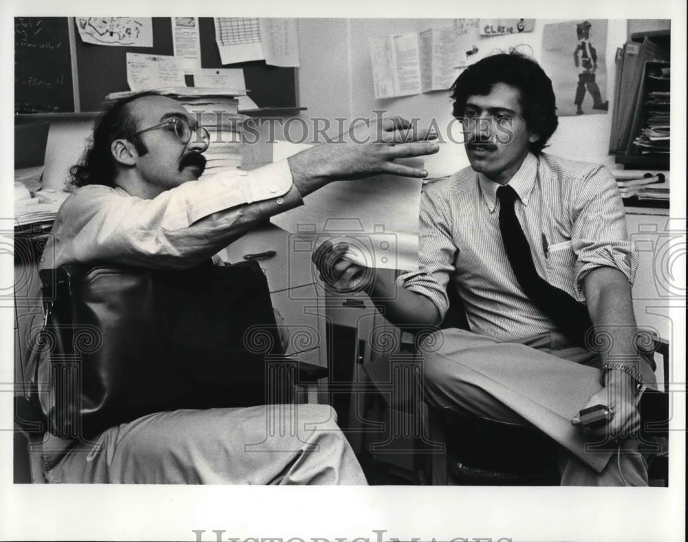 1987 Press Photo AIDS Experts Dr. Len Calabrese and Dr. Michael Lederman - Historic Images