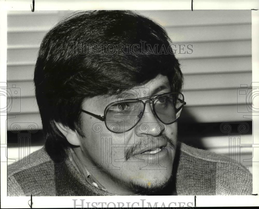 1987 Press Photo Adolpho Polanco, Guatamalan Labor leader - Historic Images