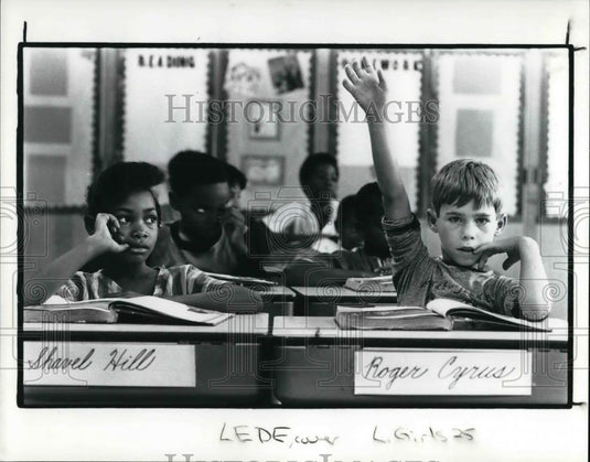 1985 Press Photo Shavel Hill and Roger Cyrus, students - Historic Images