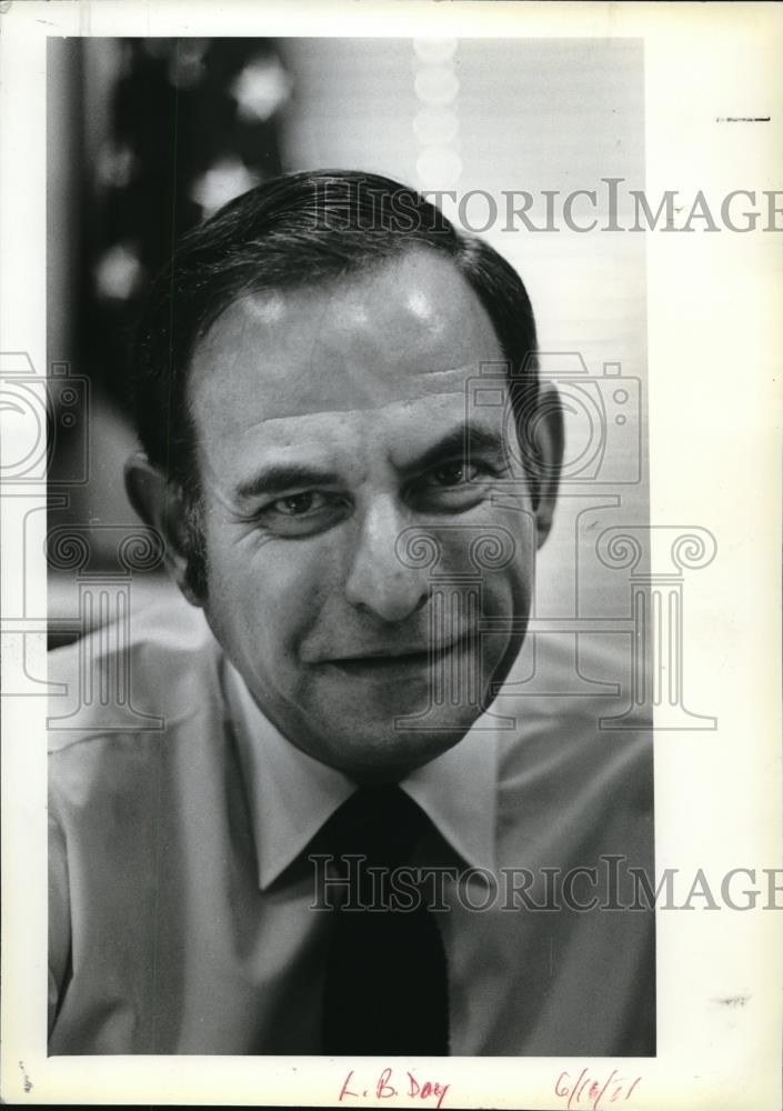 1982 Press Photo Labor leader L.B. Day - ora21588 - Historic Images