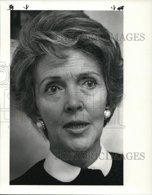 1980 Press Photo Nancy Reagan, Wife of Ronald Reagan - Historic Images