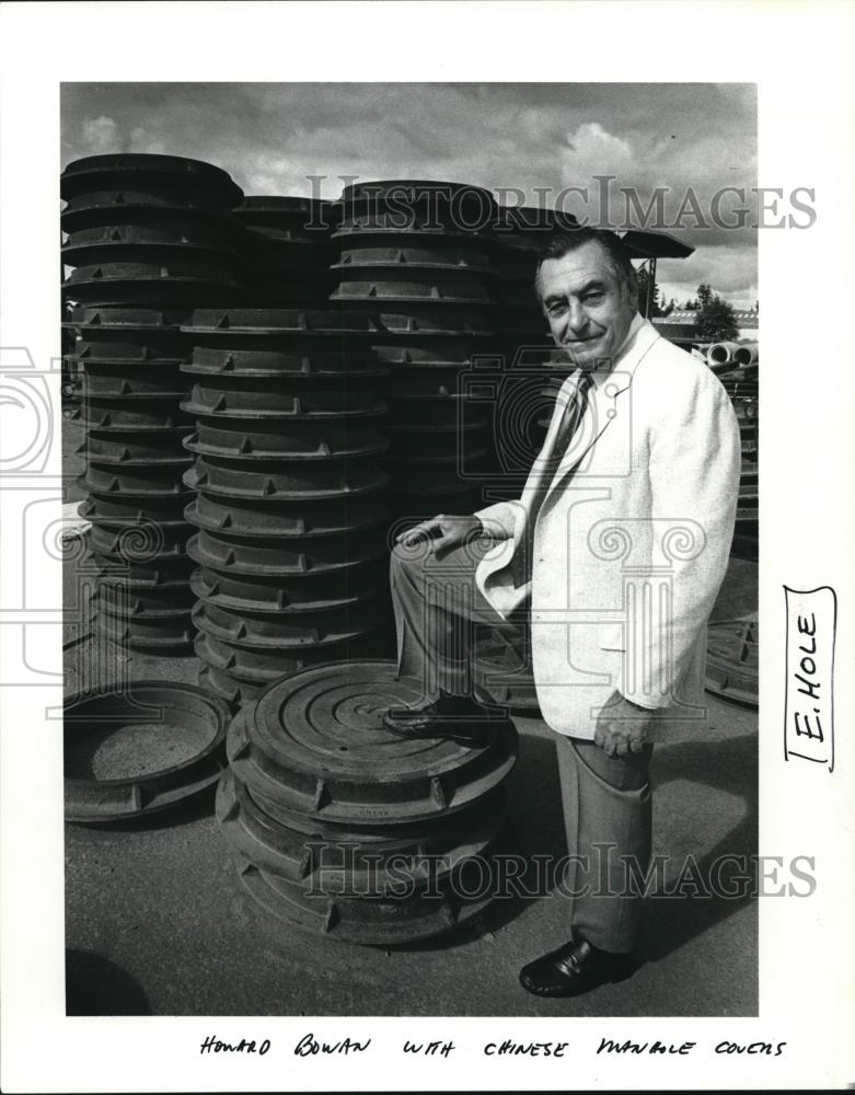 1985 Press Photo Harry Bowen of H Bowen Co in Parkrose is West Coast company - Historic Images