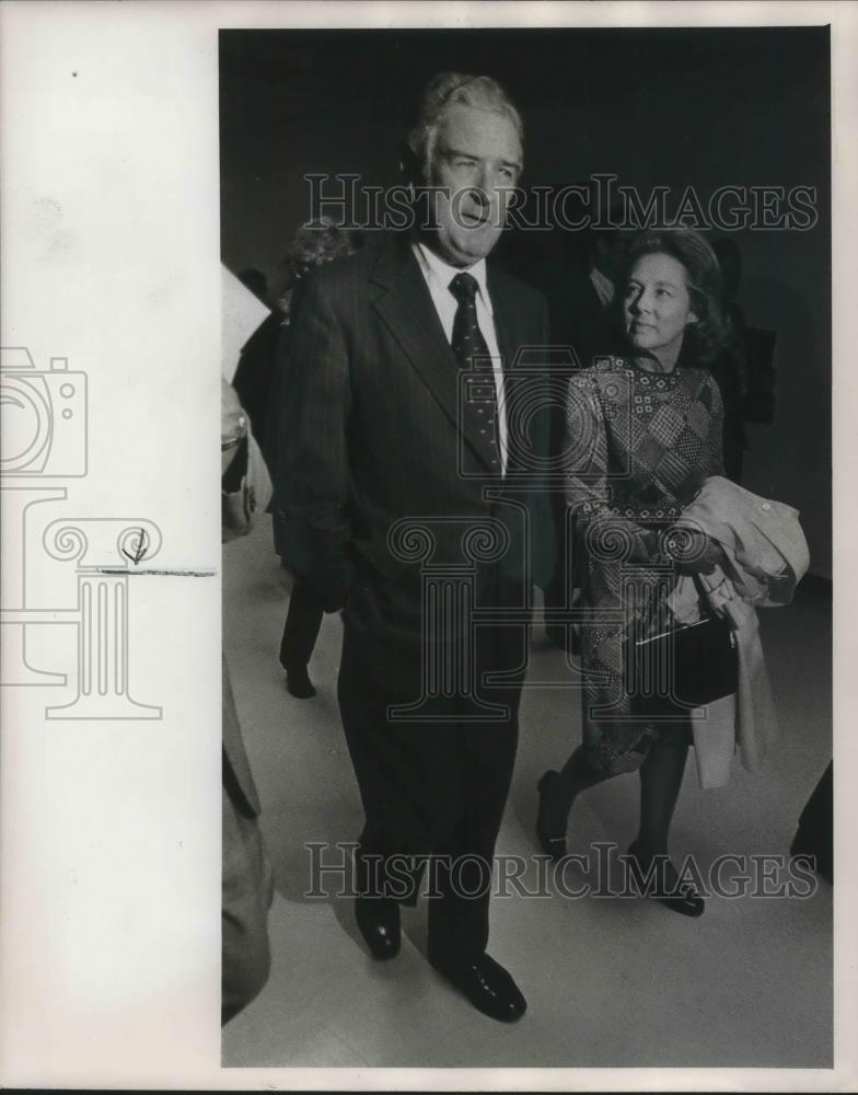 1973 Press Photo Former Texas Governor and Mrs. John Connolly in Portland - Historic Images