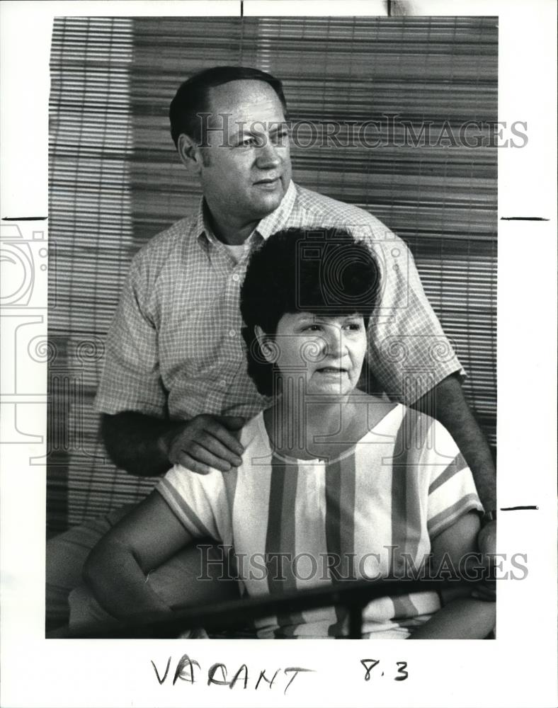 1987 Press Photo Violet I. Patrick, mayor of Lakeline, Ohio,w/ her husband Jack - Historic Images