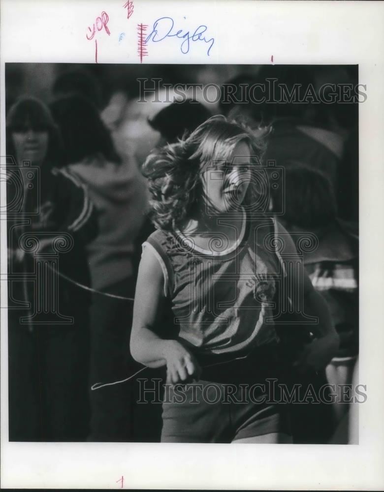 1978 Press Photo Carolyn Digby giving up career in track &amp; field for Reed Coll - Historic Images