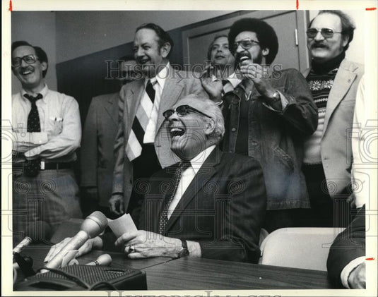 1978 Press Photo James E. O'Meara, Lawyer Schwarzwald and others - Historic Images