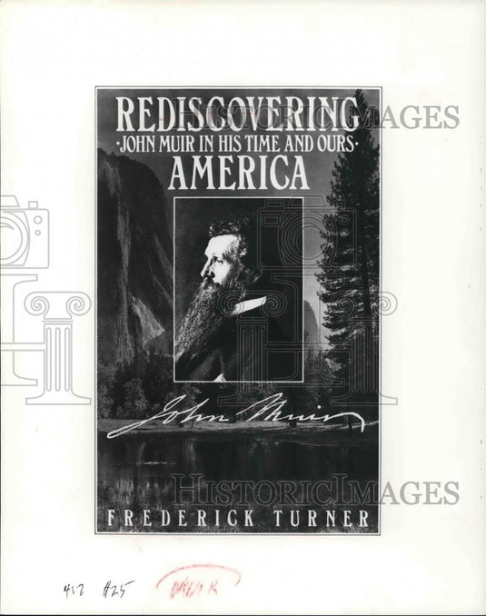 1985 Press Photo A book by Frederick Turner, the John Muin - Historic Images