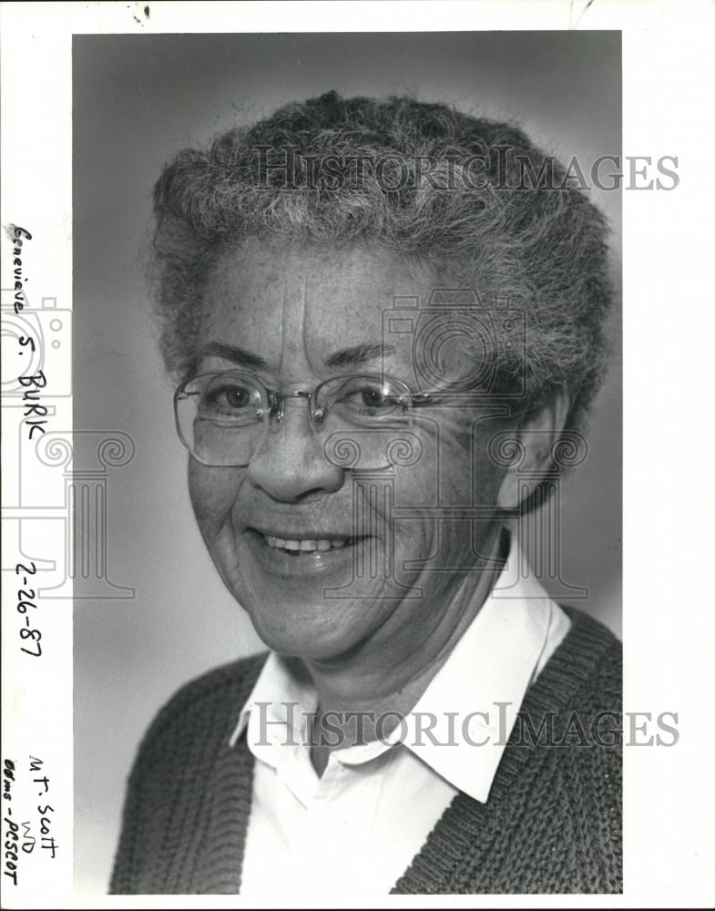 1987 Press Photo Genevieve S. Burk - ora00209 - Historic Images