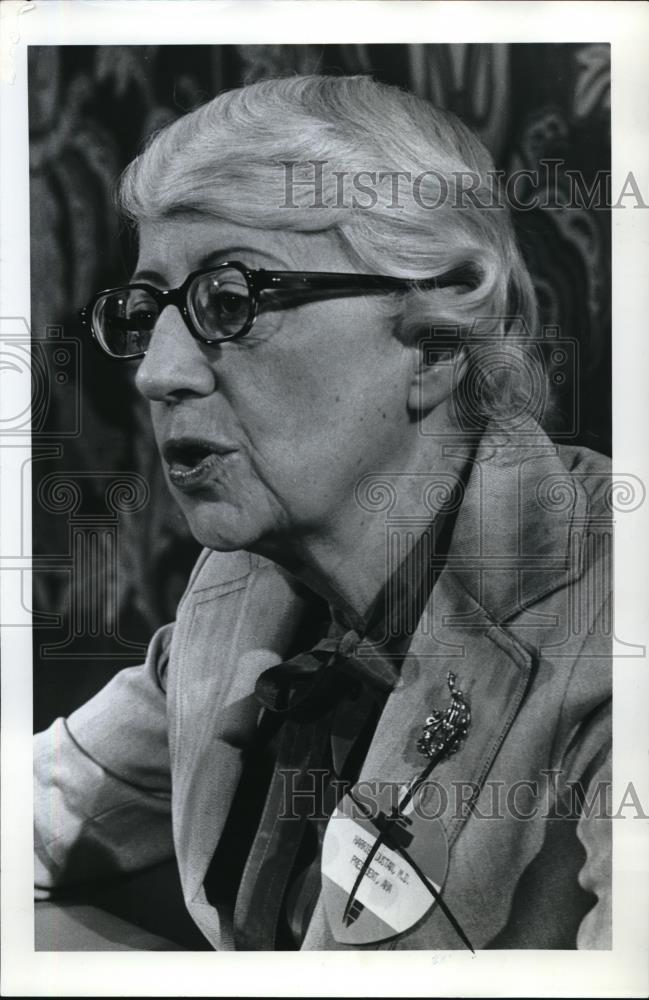 1977 Press Photo Dr.Harriet Dustan of Cleveland President of American Heart Assn - Historic Images