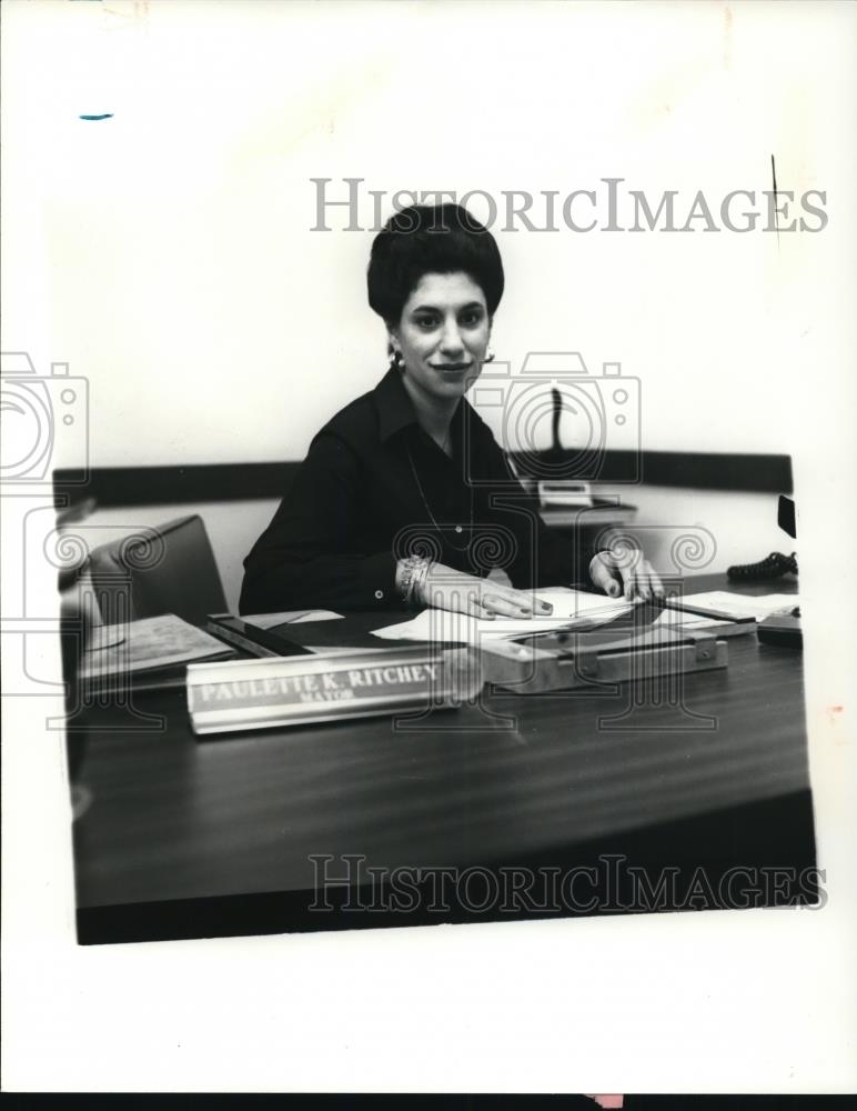 1980 Press Photo Mayor Paulette K. Ritchey of Galion - Historic Images