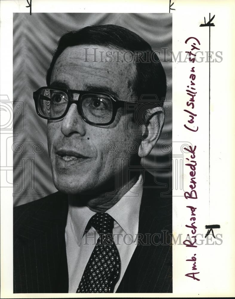 1983 Press Photo Ambassador Richard Benedick - ora02995 - Historic Images
