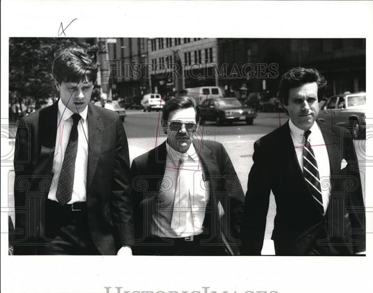 1986 Press Photo Steven R. Olah &Stehpen H Jigger, US Justice Crime Strike Force - Historic Images