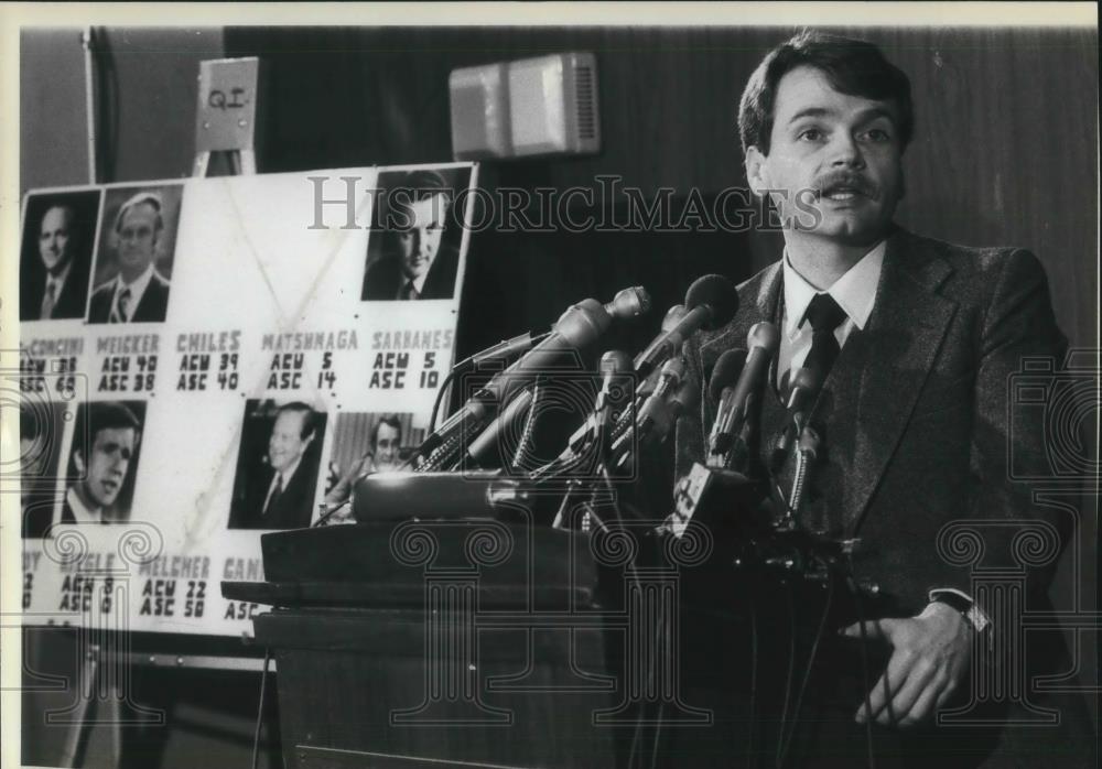 1981 Press Photo Terry Dolan chairman of National Conservative Politic ...