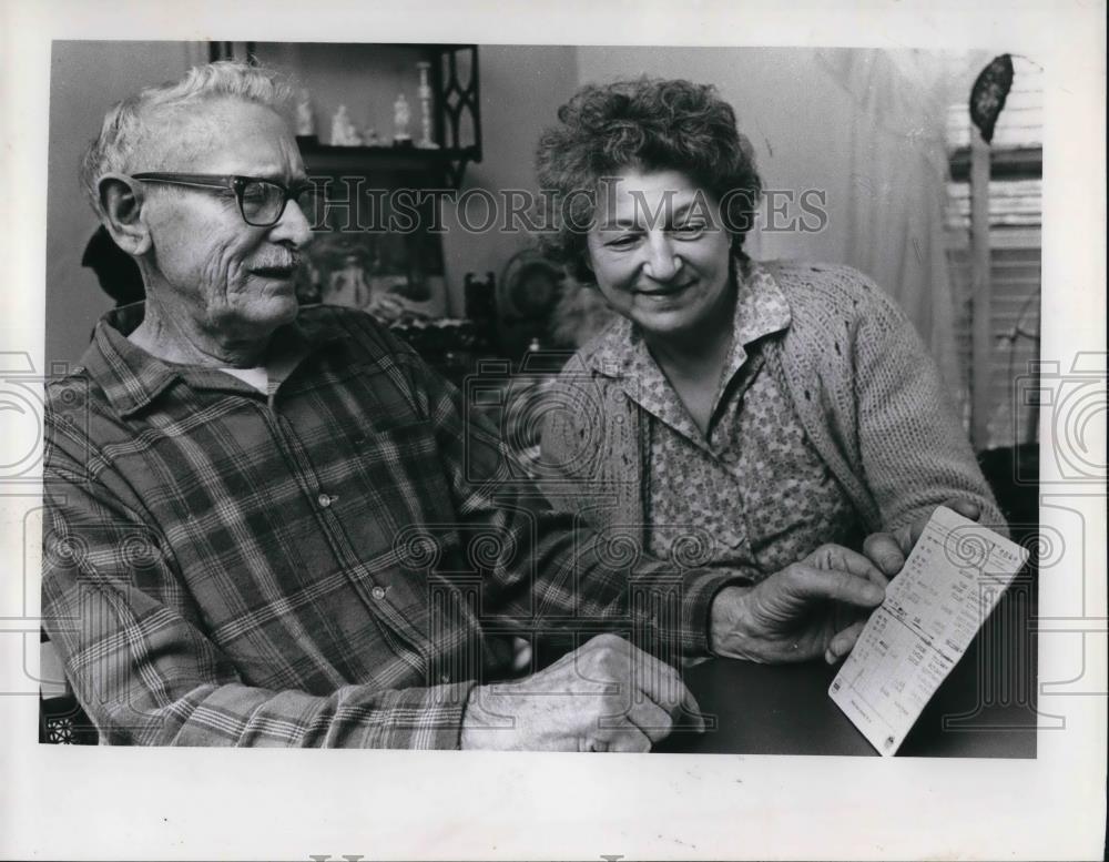 1973 Press Photo Retired Sea Captain George and Mrs Jessen - ora42423 - Historic Images