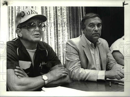 1985 Press Photo Mike Pohorence and Warren Davis - Historic Images