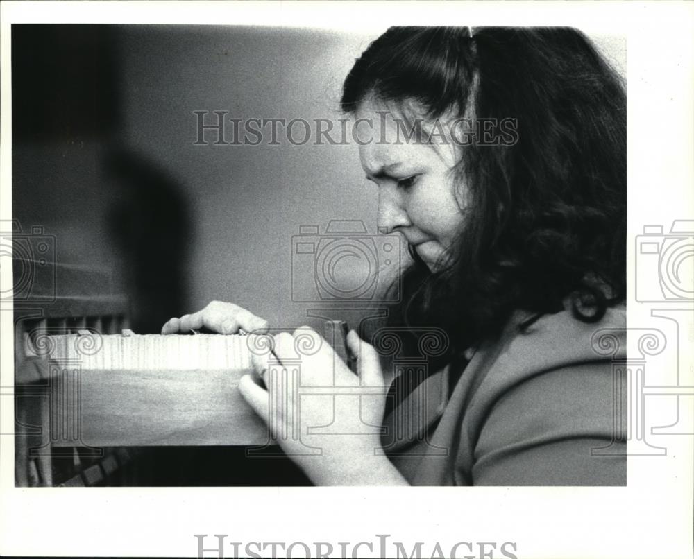1979 Press Photo Pamela Frank, a professioal searcher who operates Rent-a-Sleuth - Historic Images