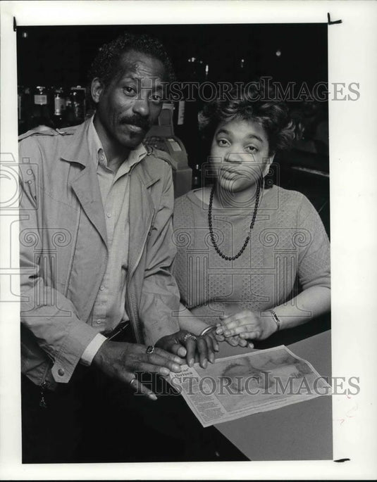 1987 Press Photo Robert Myers and Arnetia - Historic Images