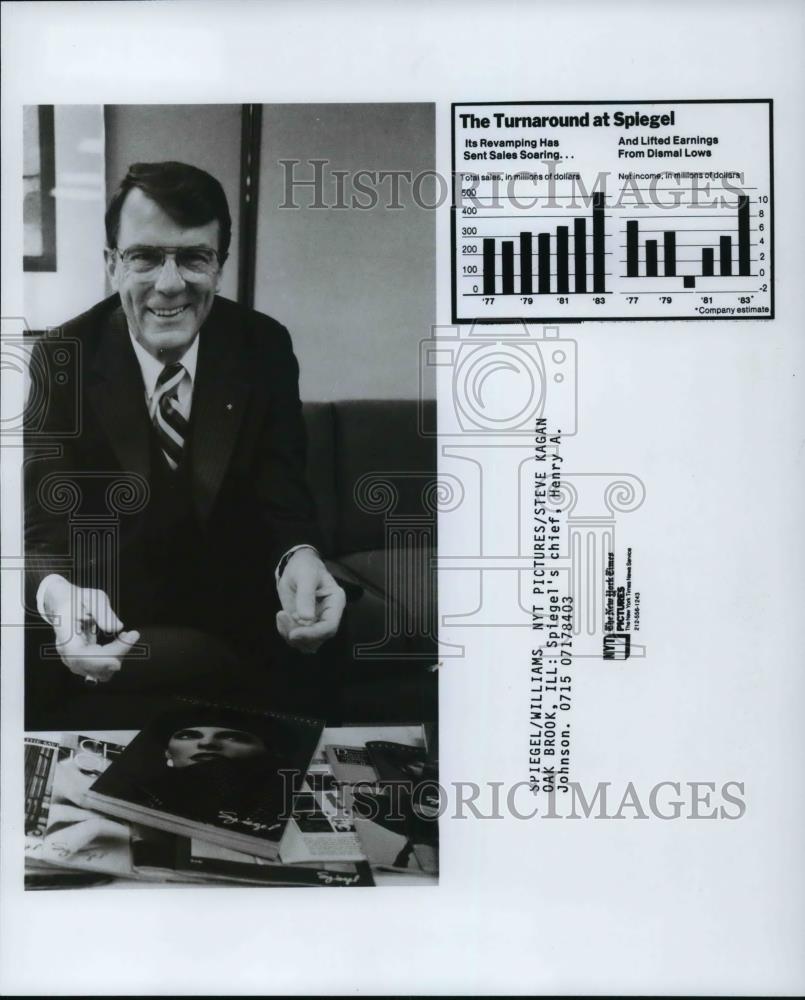 1984 Press Photo Henry A Johnson CEO - cvp25501 - Historic Images