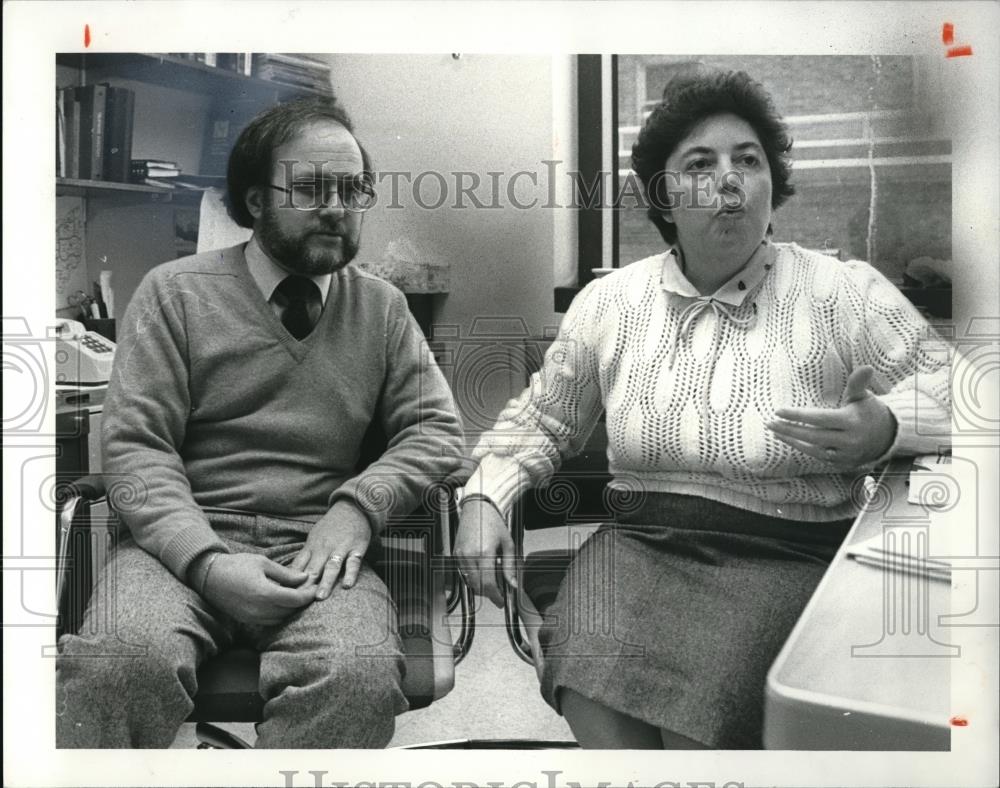 1982 Press Photo Jerry Strom Caroline Openheimer - Historic Images