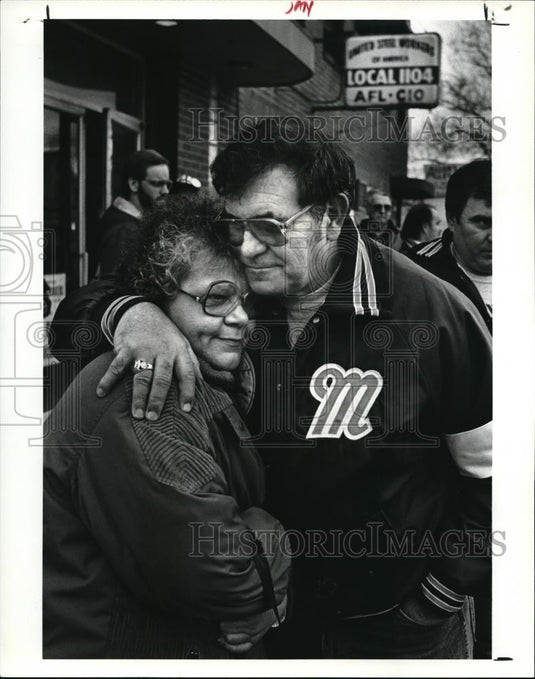 1987 Press Photo Al Pena with wife - Historic Images