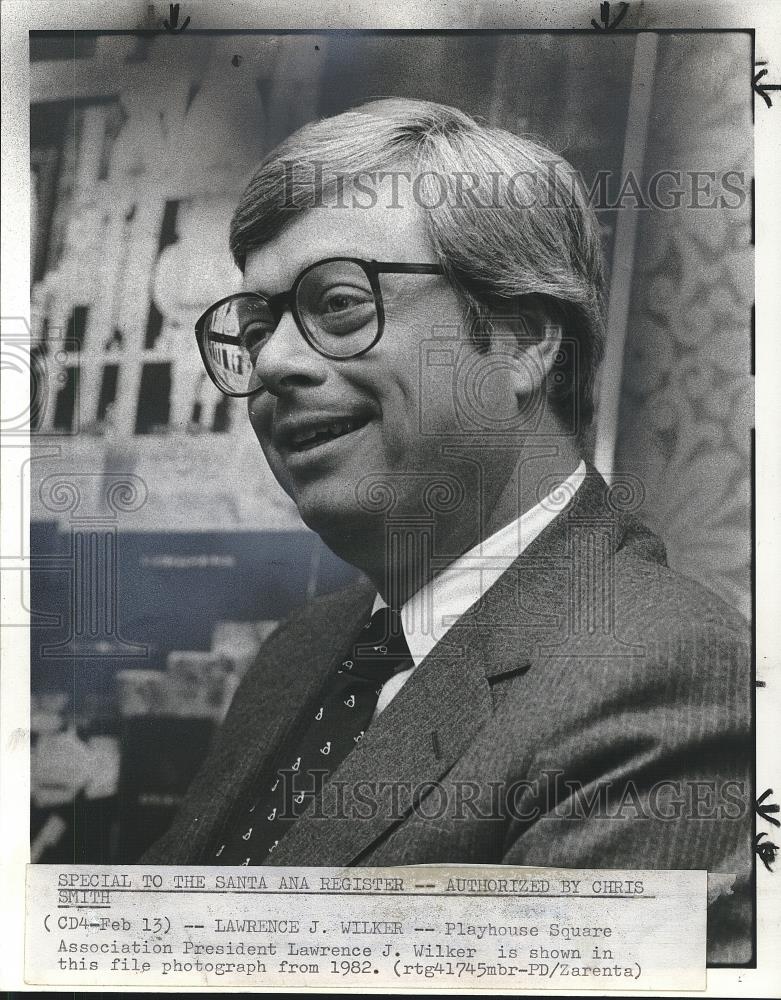 1982 Press Photo Playhouse Square Association President Lawrence Wilker - Historic Images