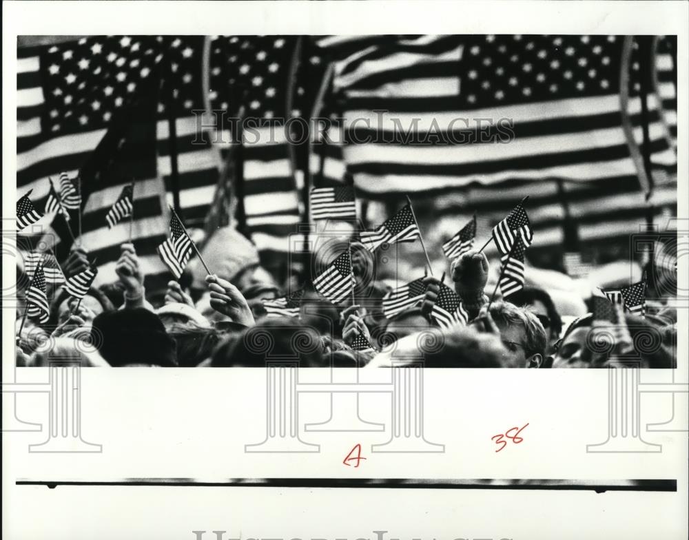 1984 Press Photo Ronald Reagan&#39;s Cleveland campaign - Historic Images