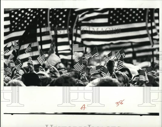 1984 Press Photo Ronald Reagan's Cleveland campaign - Historic Images