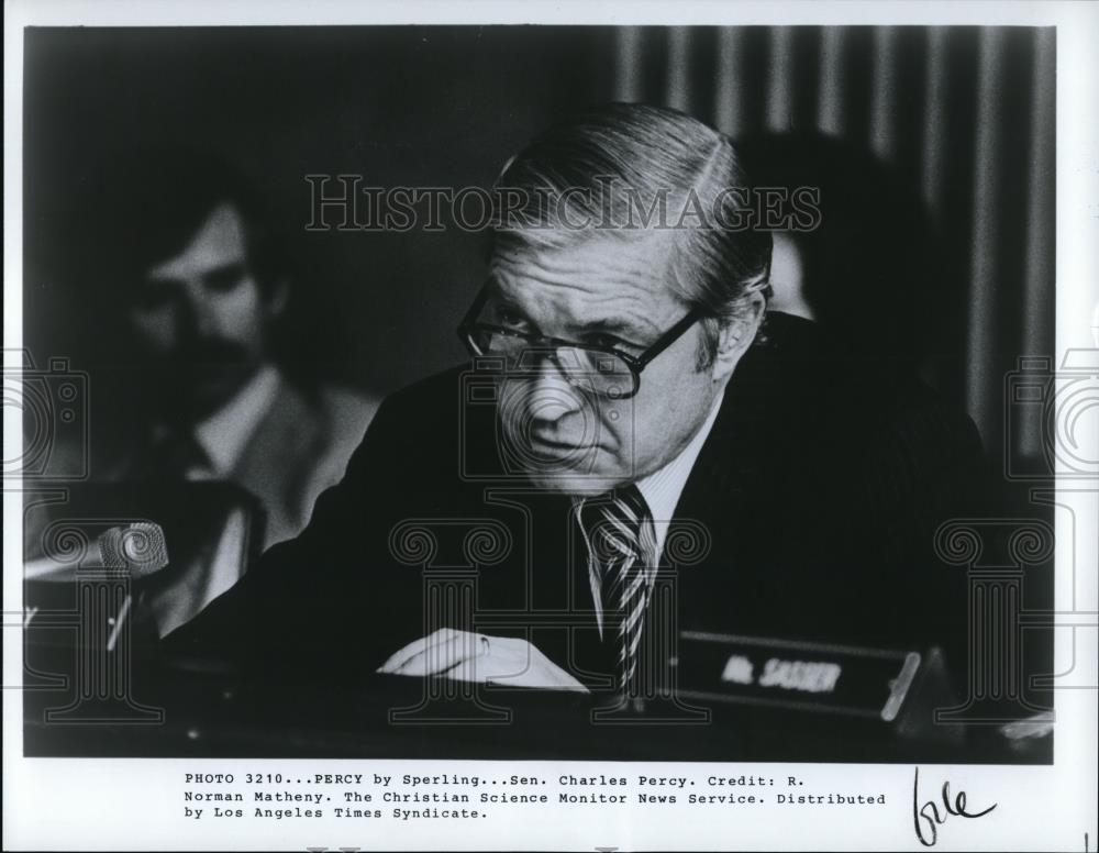 1982 Press Photo Sen Charles Percy - Historic Images