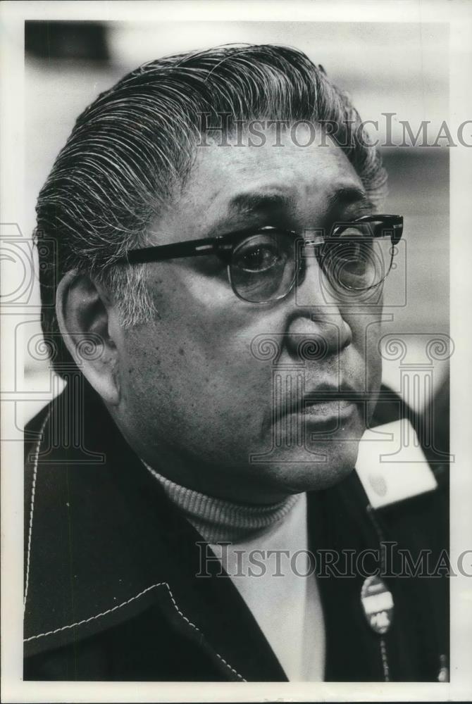 1976 Press Photo Elnathan Davis, Klamath Falls Democratic Party worker - Historic Images