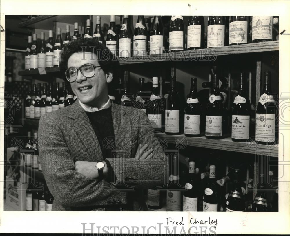 1985 Press Photo Fred Charley founded Burgundy & Bleu at Yamhill Marketplace - Historic Images